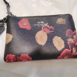 Coach poppy print wristlet